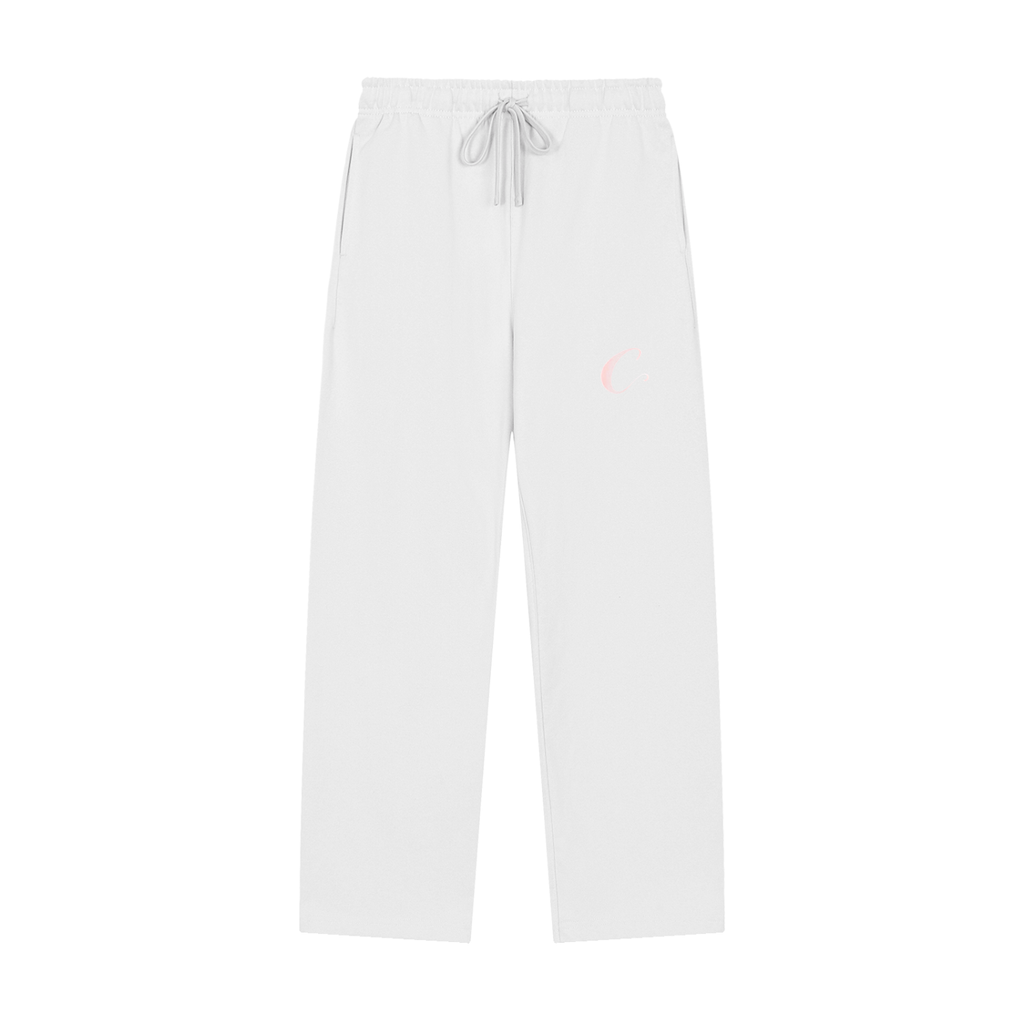 C - Solid Color Baggy straight leg Sweatpants
